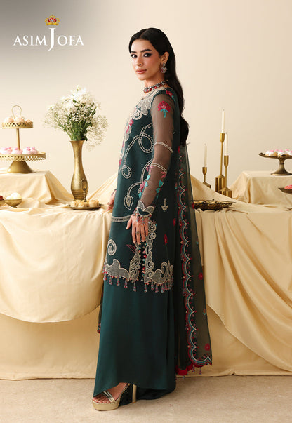 AJULIH-04 Embroidered Organza Unstitched 3 Pcs