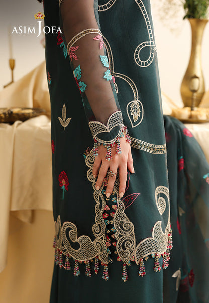AJULIH-04 Embroidered Organza Unstitched 3 Pcs