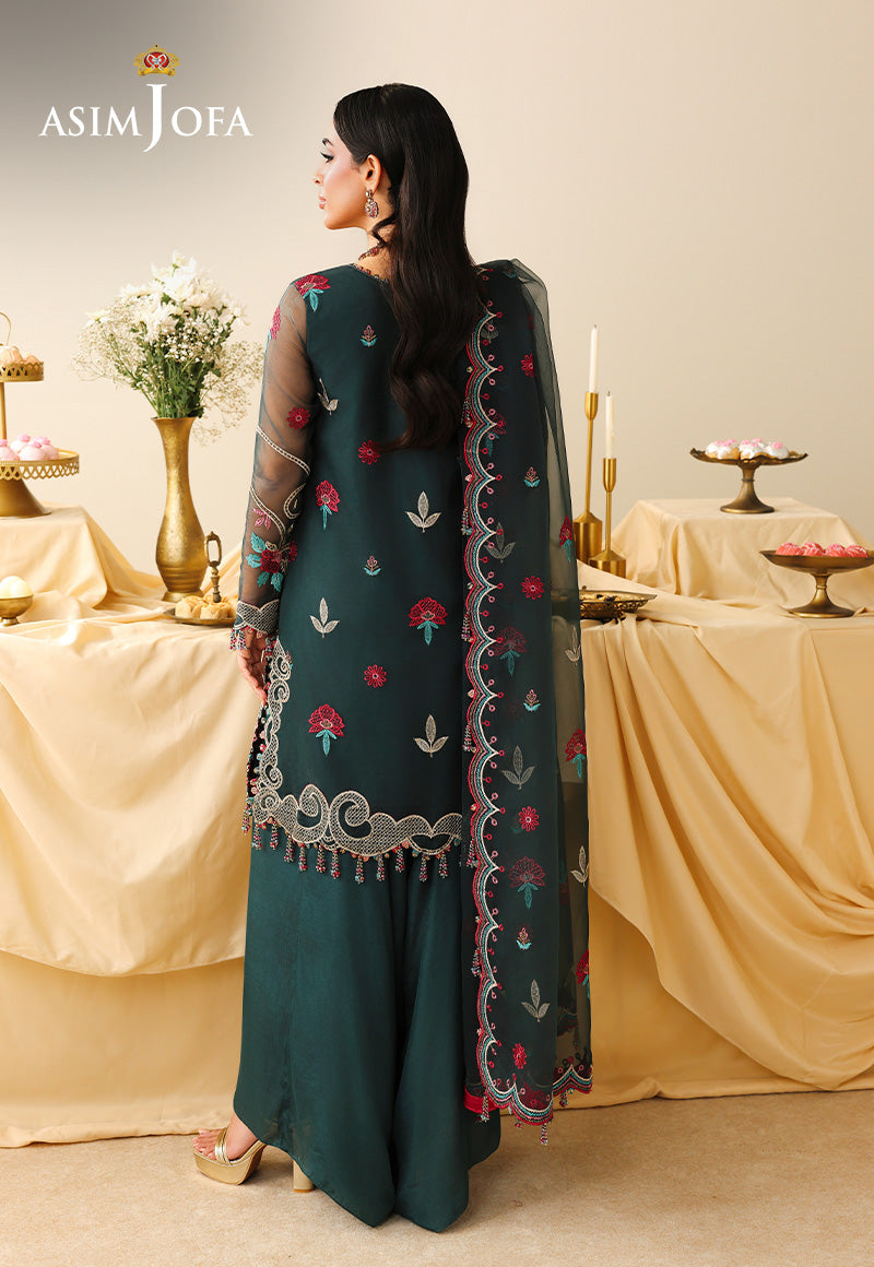 AJULIH-04 Embroidered Organza Unstitched 3 Pcs