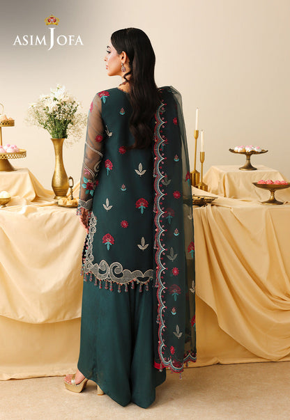 AJULIH-04 Embroidered Organza Unstitched 3 Pcs