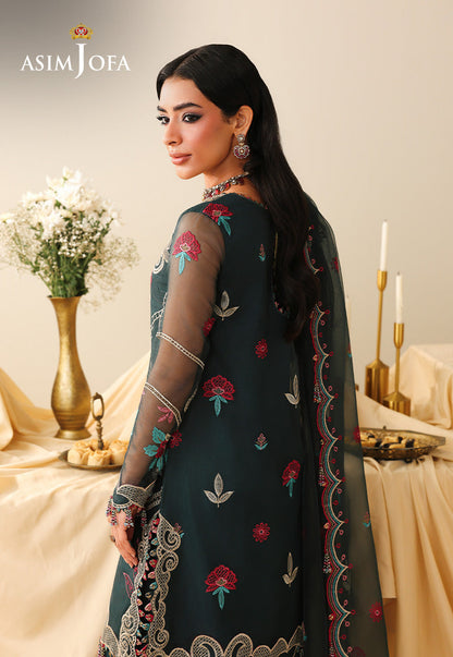 AJULIH-04 Embroidered Organza Unstitched 3 Pcs