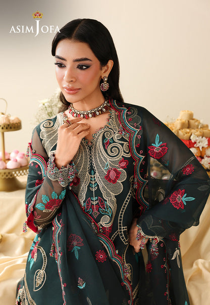 AJULIH-04 Embroidered Organza Unstitched 3 Pcs