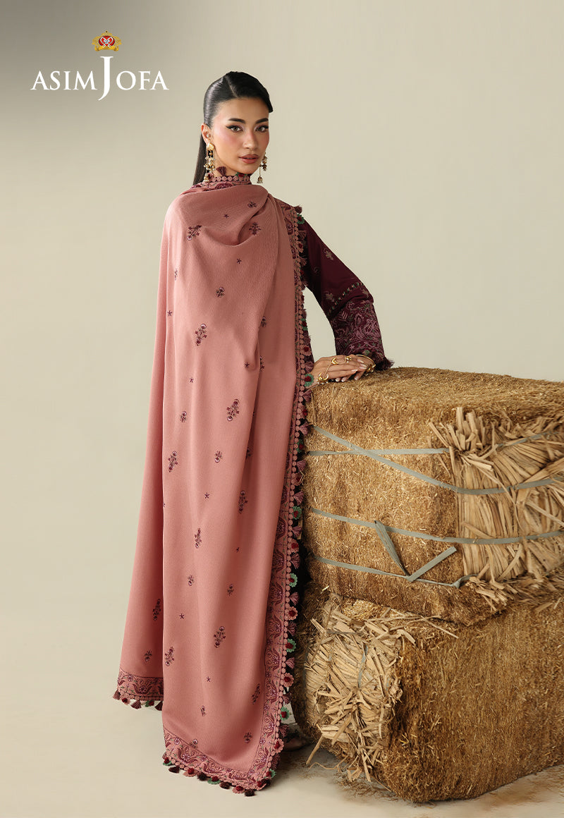 AJULK-06 Embroidered Rod Unstitched 3 Pcs