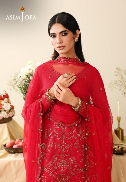 AJULIH-08 Embroidered Twisted Silk Unstitched 3 Pcs