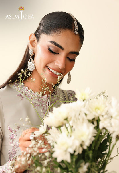 AJULIH-09 Embroidered Boski Silk Unstitched 3 Pcs