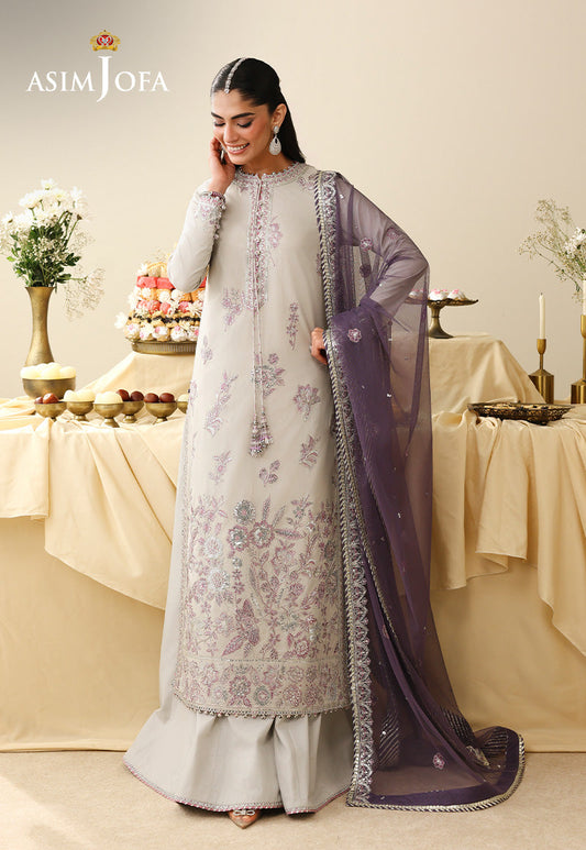 AJULIH-09 Embroidered Boski Silk Unstitched 3 Pcs