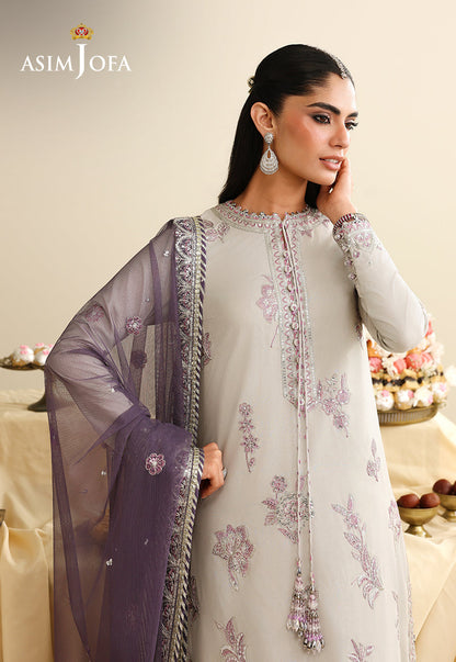 AJULIH-09 Embroidered Boski Silk Unstitched 3 Pcs