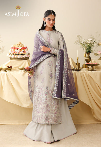 AJULIH-09 Embroidered Boski Silk Unstitched 3 Pcs