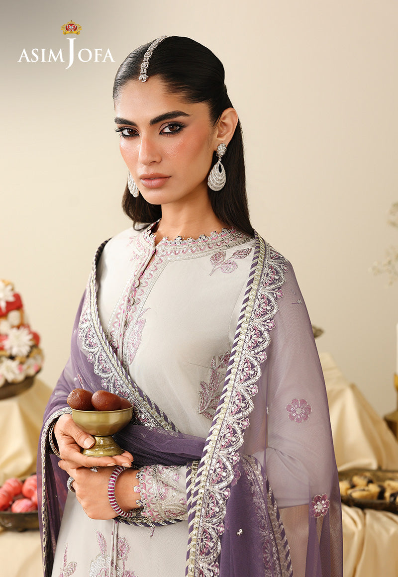 AJULIH-09 Embroidered Boski Silk Unstitched 3 Pcs