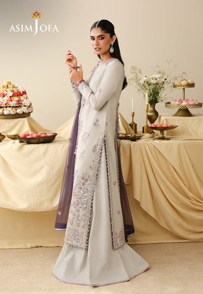 AJULIH-09 Embroidered Boski Silk Unstitched 3 Pcs