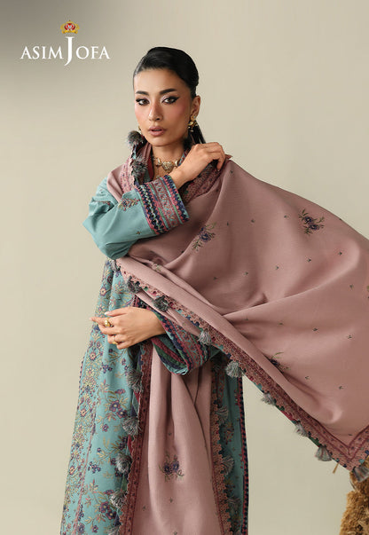 AJULK-03 Embroidered Rod Unstitched 3 Pcs