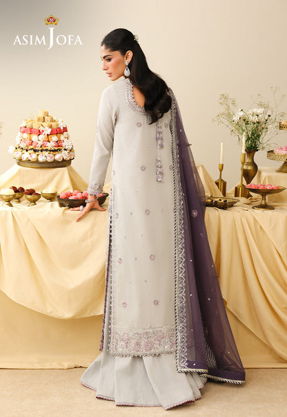 AJULIH-09 Embroidered Boski Silk Unstitched 3 Pcs