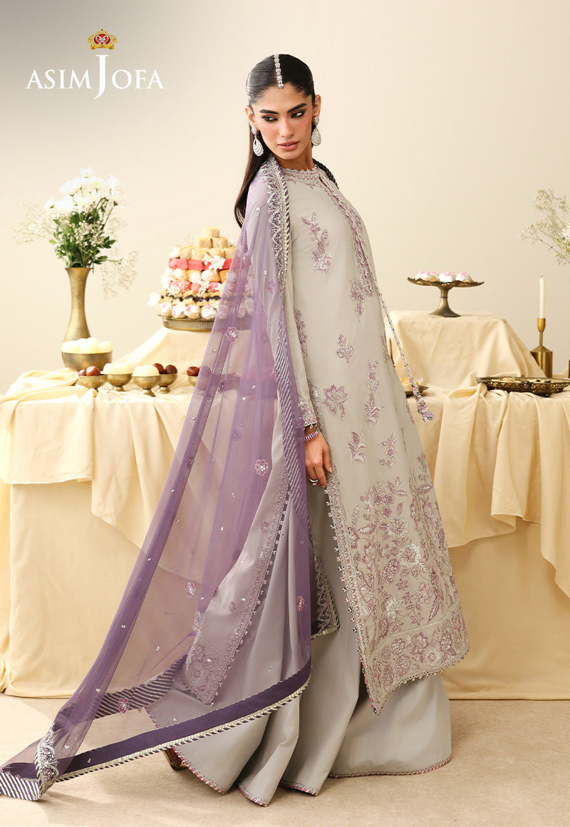 AJULIH-09 Embroidered Boski Silk Unstitched 3 Pcs