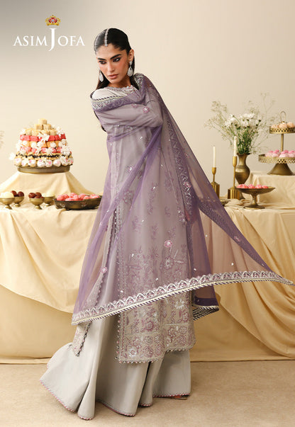 AJULIH-09 Embroidered Boski Silk Unstitched 3 Pcs