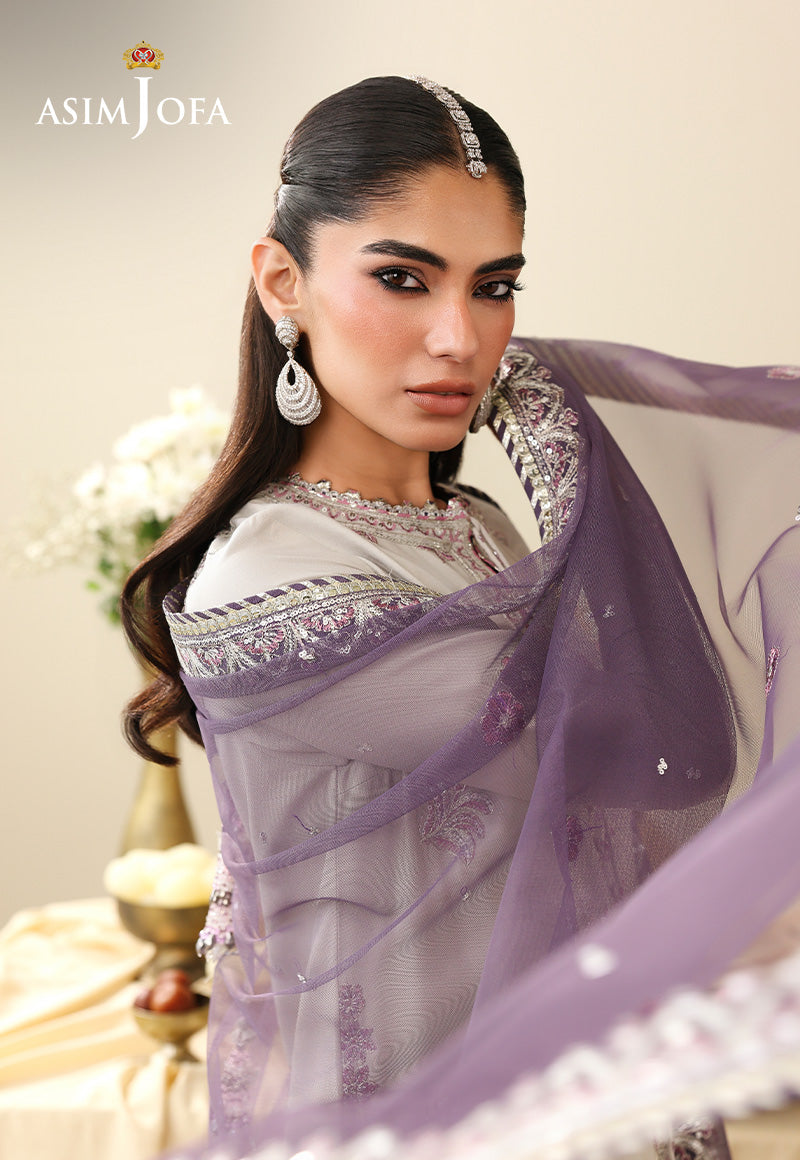 AJULIH-09 Embroidered Boski Silk Unstitched 3 Pcs