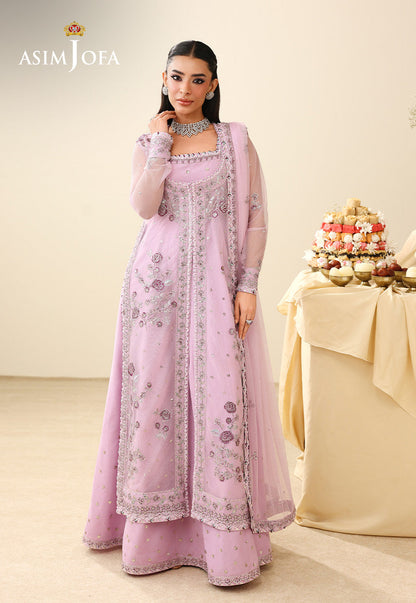 AJULIH-06 Embroidered Poly Net Unstitched 3 Pcs