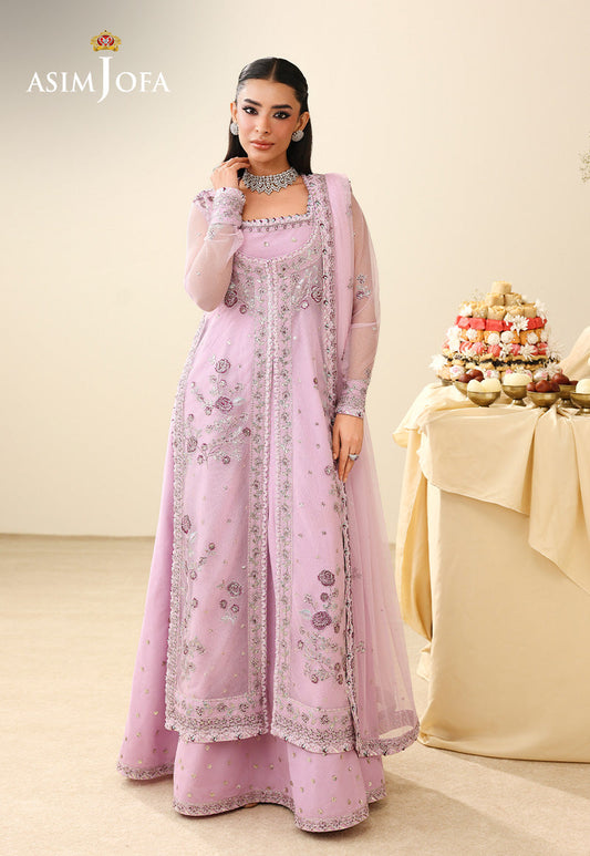 AJULIH-06 Embroidered Poly Net Unstitched 3 Pcs