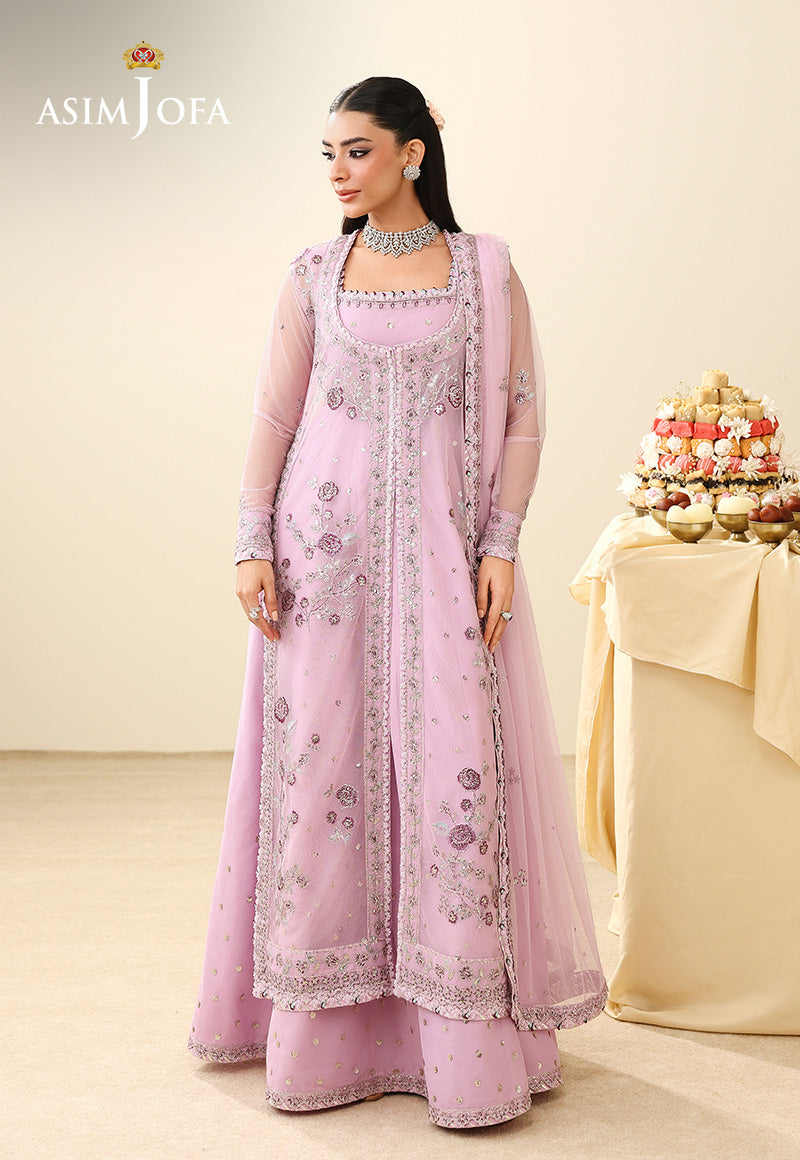AJULIH-06 Embroidered Poly Net Unstitched 3 Pcs