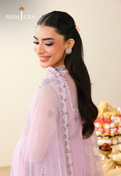 AJULIH-06 Embroidered Poly Net Unstitched 3 Pcs