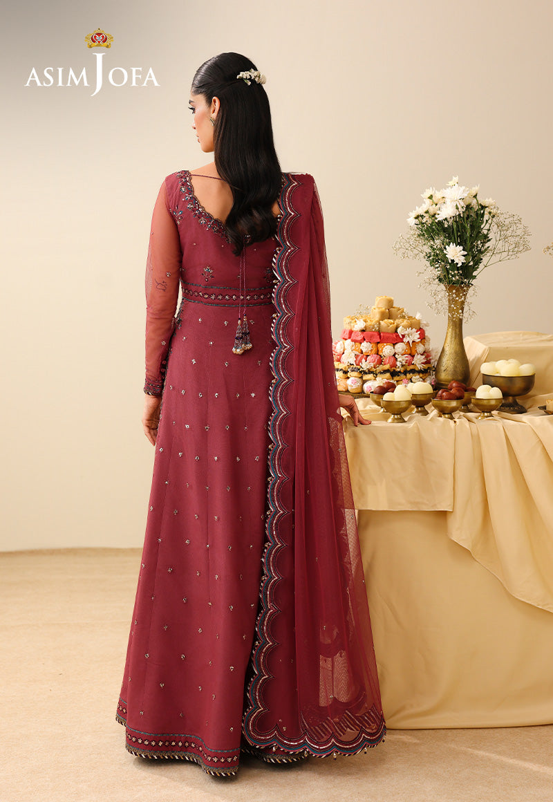 AJULIH-05 Embroidered Poly Net Unstitched 3 Pcs