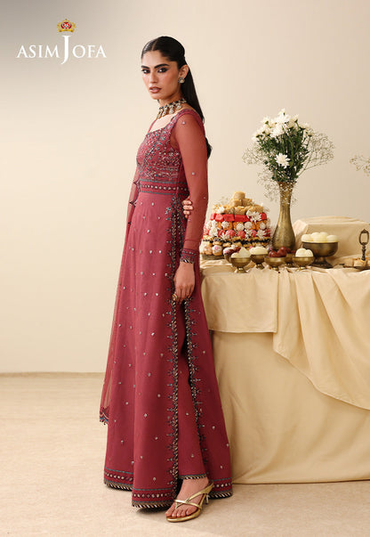AJULIH-05 Embroidered Poly Net Unstitched 3 Pcs