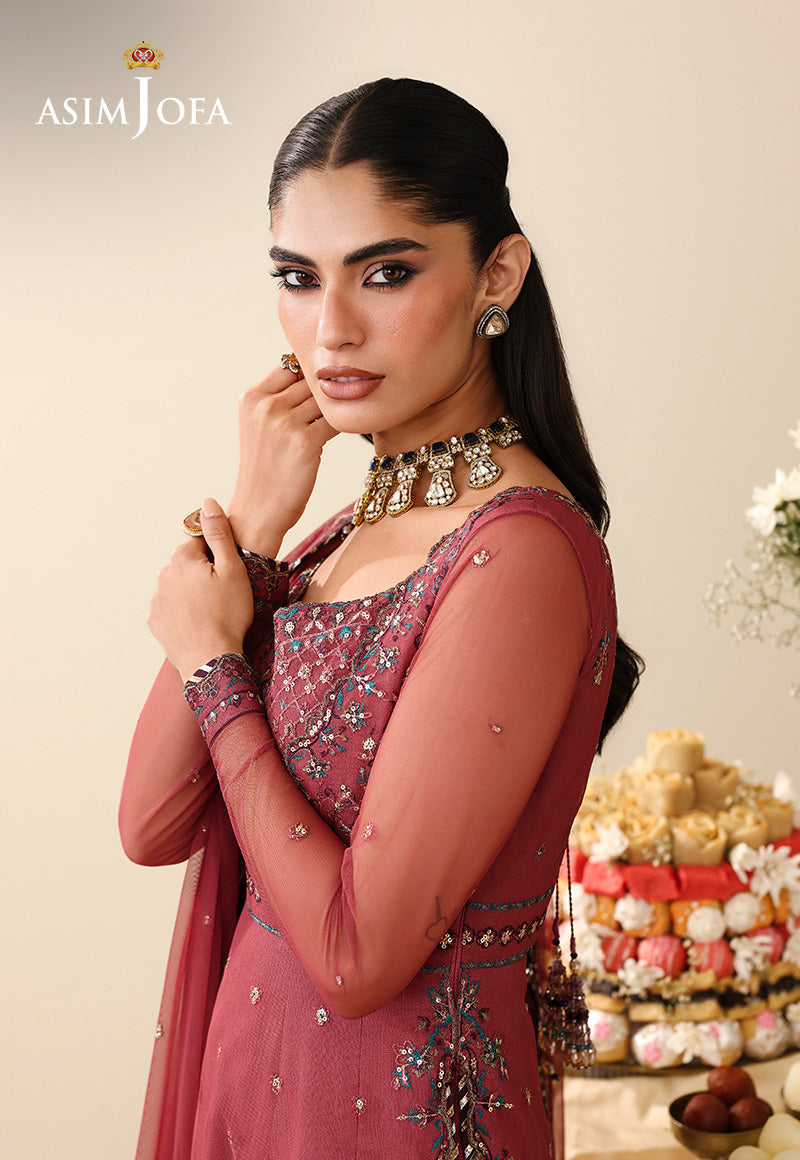 AJULIH-05 Embroidered Poly Net Unstitched 3 Pcs