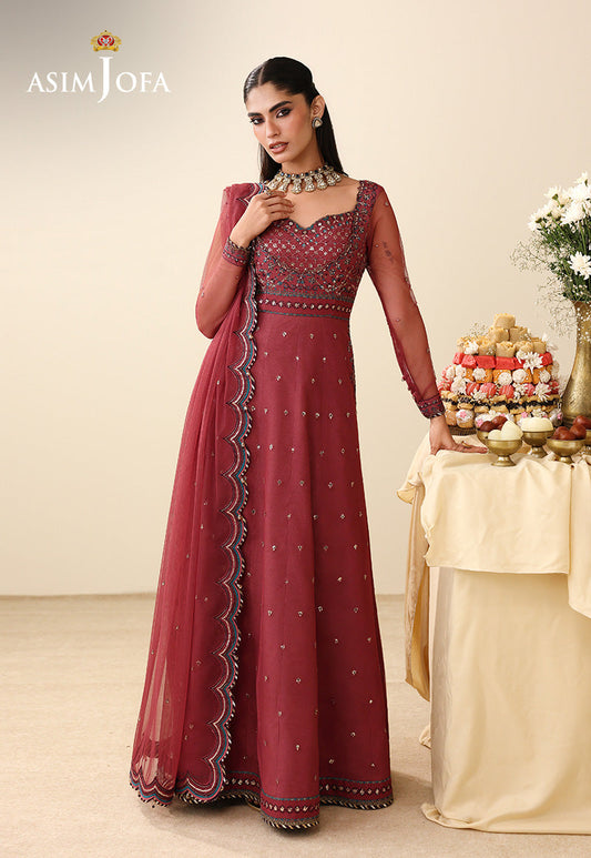 AJULIH-05 Embroidered Poly Net Unstitched 3 Pcs
