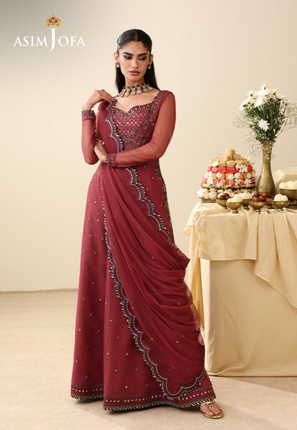 AJULIH-05 Embroidered Poly Net Unstitched 3 Pcs