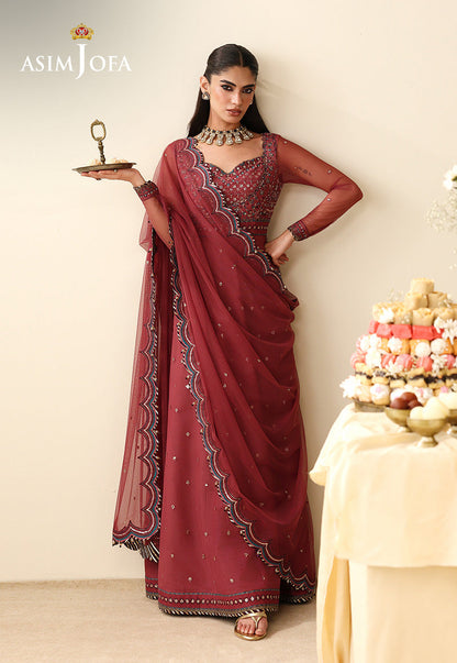 AJULIH-05 Embroidered Poly Net Unstitched 3 Pcs