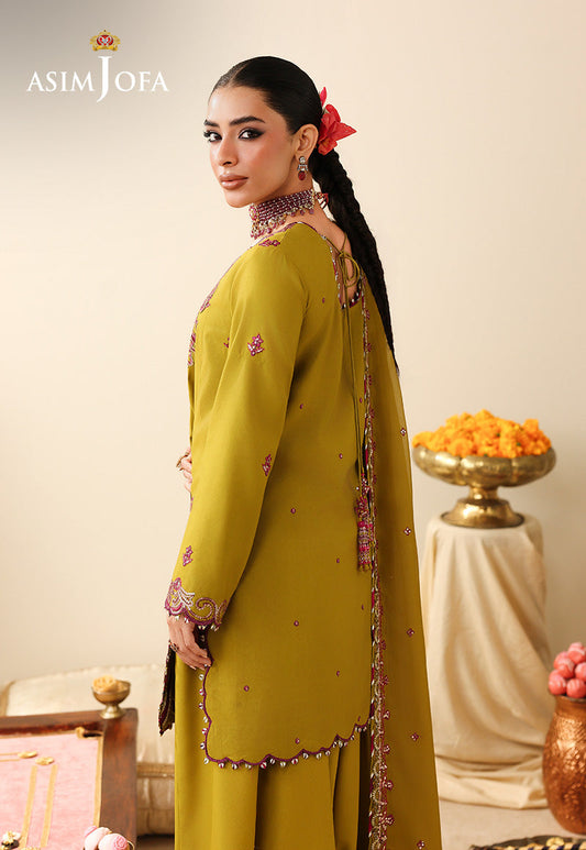 AJULIH-07 Embroidered Boski Silk Unstitched 3 Pcs