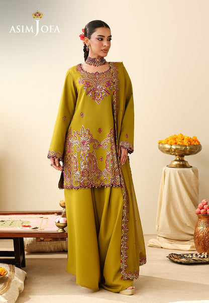 AJULIH-07 Embroidered Boski Silk Unstitched 3 Pcs