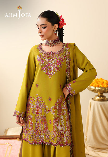 AJULIH-07 Embroidered Boski Silk Unstitched 3 Pcs
