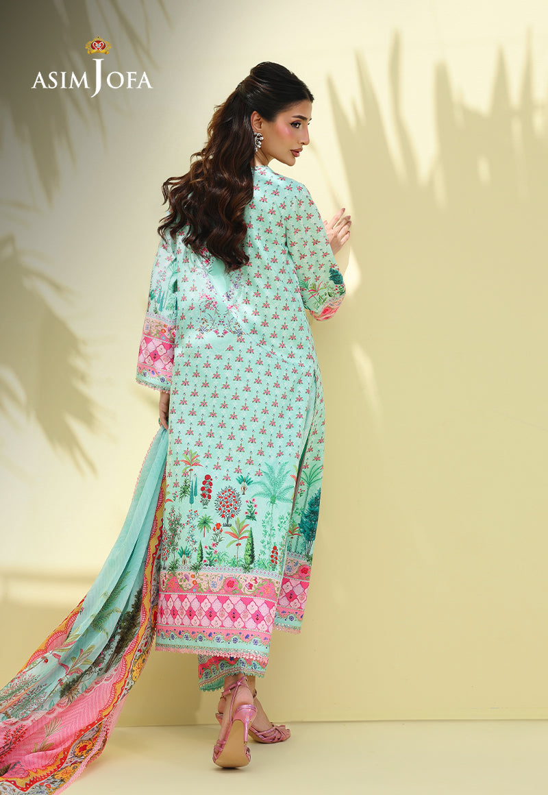 AJUC-07 Printed Crepe Silk Unstitched 3 Pcs