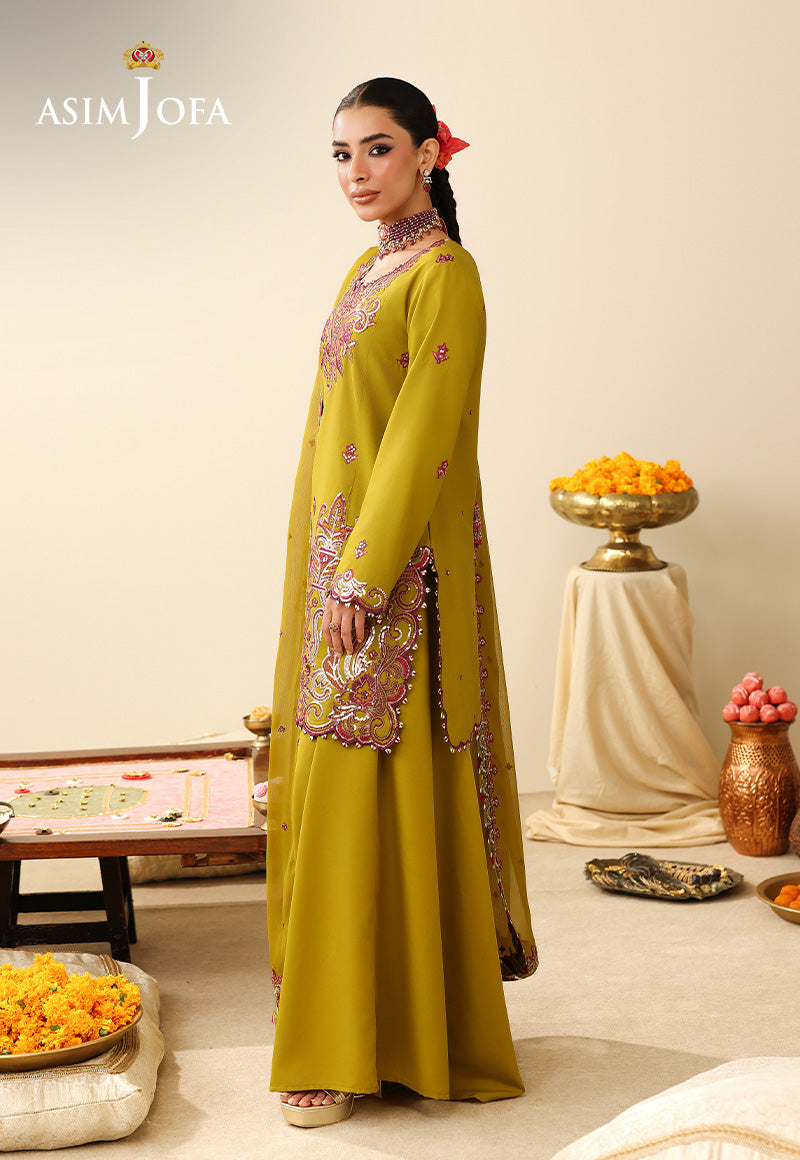 AJULIH-07 Embroidered Boski Silk Unstitched 3 Pcs