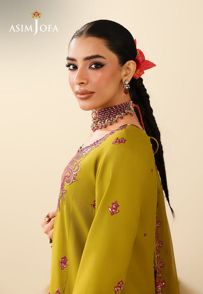AJULIH-07 Embroidered Boski Silk Unstitched 3 Pcs