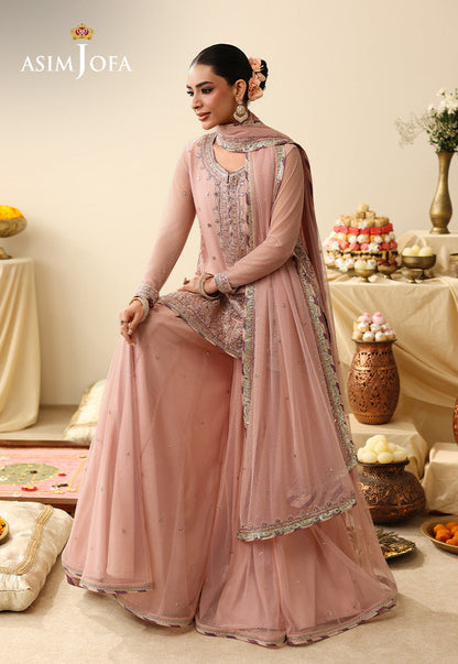 AJULIH-01 Embroidered Poly Net Unstitched 3 Pcs