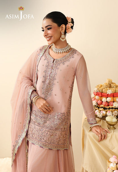 AJULIH-01 Embroidered Poly Net Unstitched 3 Pcs