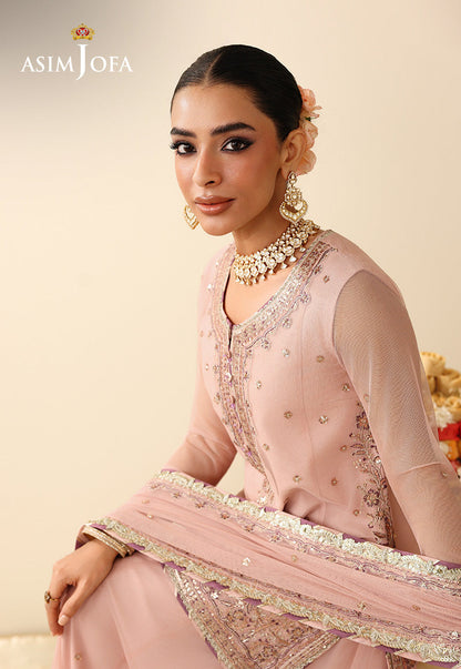 AJULIH-01 Embroidered Poly Net Unstitched 3 Pcs
