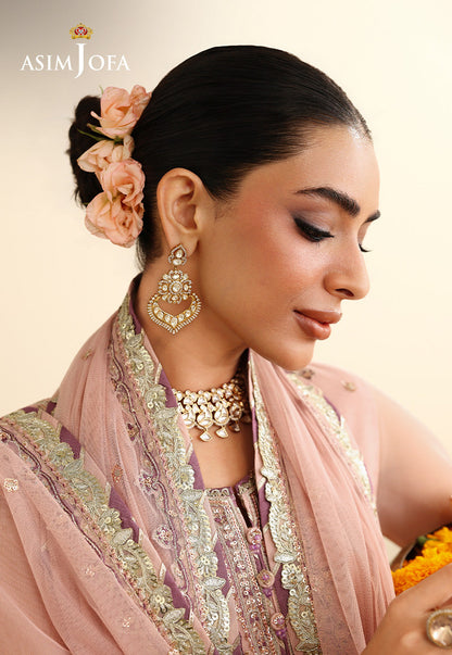 AJULIH-01 Embroidered Poly Net Unstitched 3 Pcs
