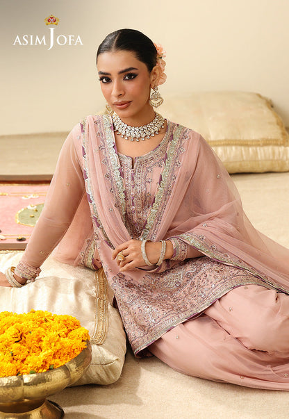 AJULIH-01 Embroidered Poly Net Unstitched 3 Pcs