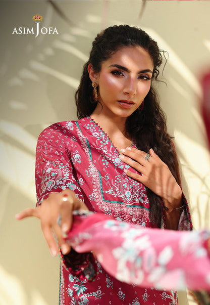 AJUC-05 Printed Crepe Silk Unstitched 3 Pcs