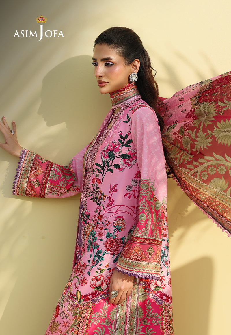 AJUC-06 Printed Crepe Silk Unstitched 3 Pcs