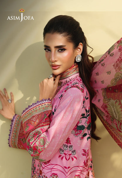 AJUC-06 Printed Crepe Silk Unstitched 3 Pcs