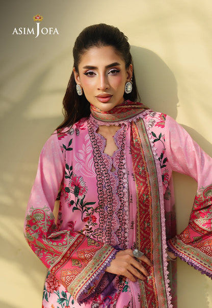 AJUC-06 Printed Crepe Silk Unstitched 3 Pcs