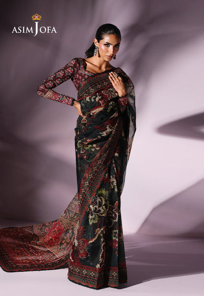 AJUC-09 Printed Organza Unstitched 2 Pcs
