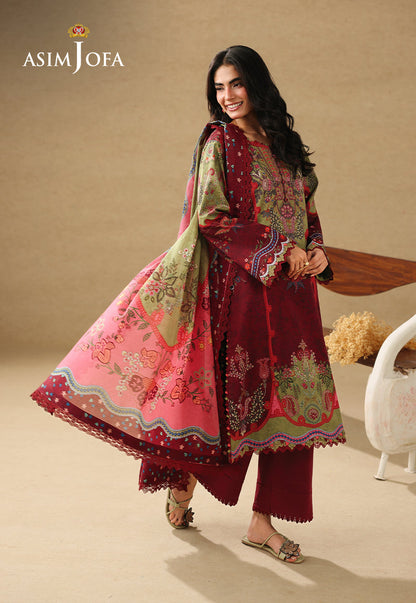 AJUBC-09 Printed Lawn Unstitched 3 Pcs