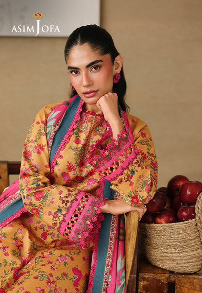AJUBC-02 Printed Lawn Unstitched 3 Pcs