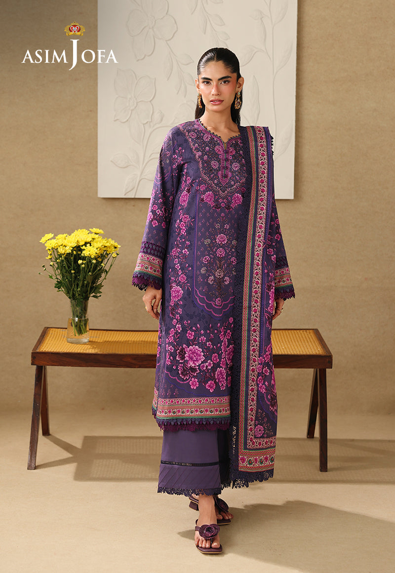 AJUBC-08 Printed Lawn Unstitched 3 Pcs