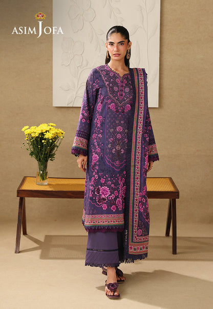 AJUBC-08 Printed Lawn Unstitched 3 Pcs