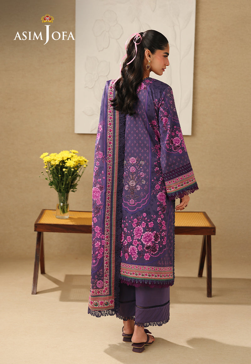 AJUBC-08 Printed Lawn Unstitched 3 Pcs
